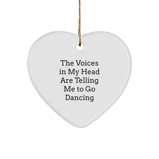 Funny Dancing Heart Ornament Gifts from Family for Dancers Friends on Christmas - Image 1