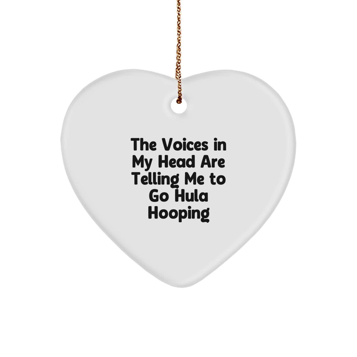 Funny Hula Hooping Gifts from Men to Women for Christmas - Hula Hooping Heart Ornament Decoration - Image 1