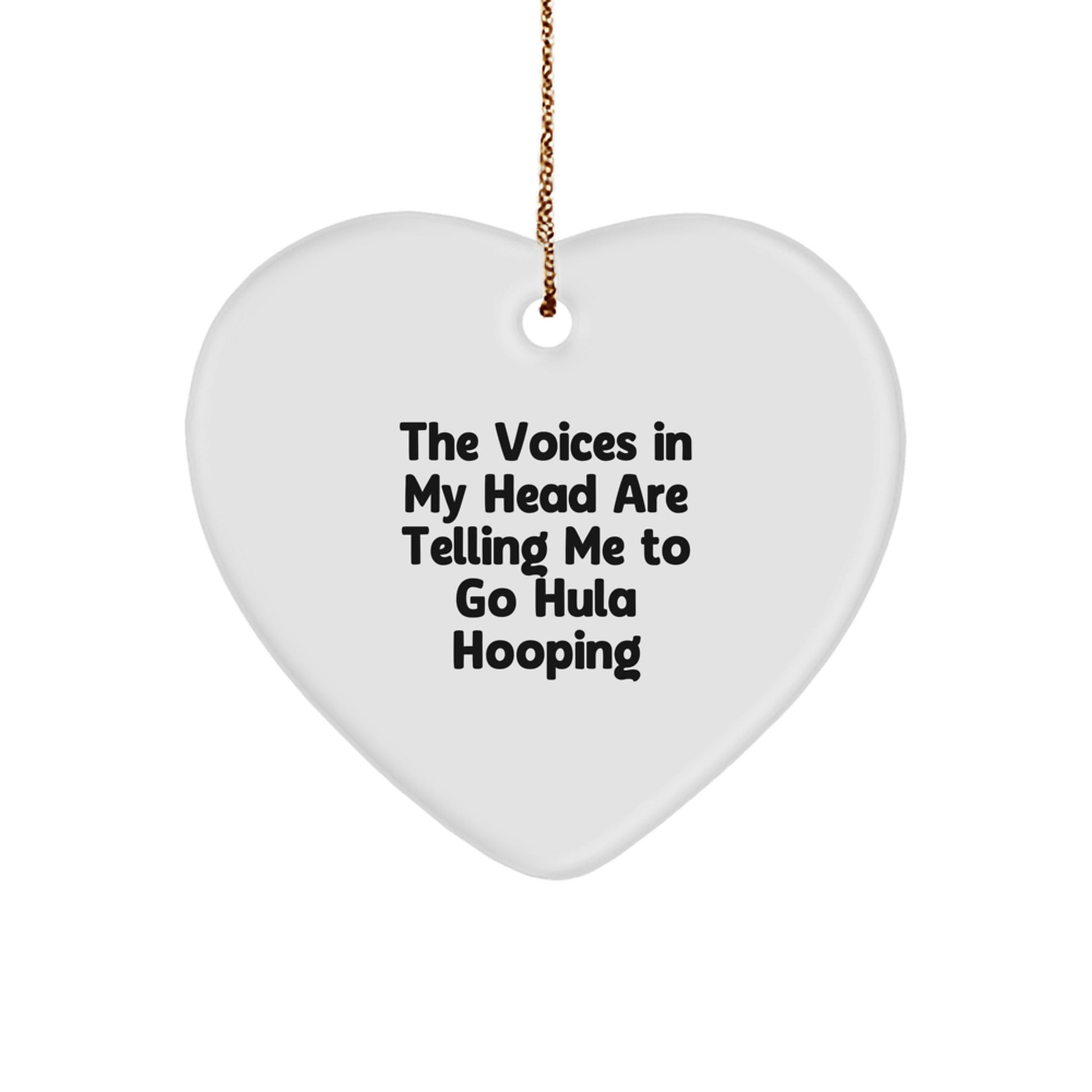 Funny Hula Hooping Gifts from Men to Women for Christmas - Hula Hooping Heart Ornament Decoration - Image 1