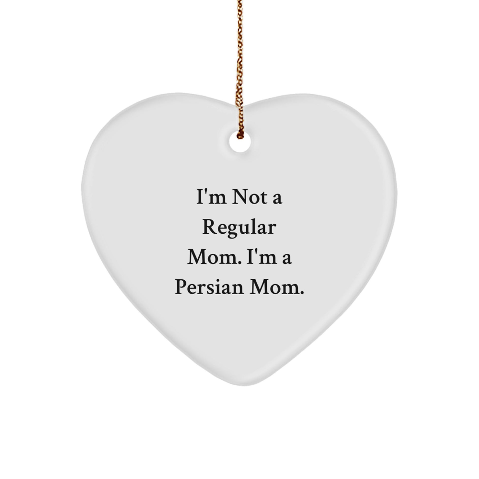 Funny Persian Cat Gifts, Heart Ornament for Christmas Unique Gifts from Mom to Family Members - Image 1