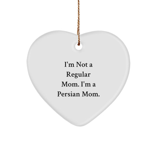 Funny Persian Cat Gifts, Heart Ornament for Christmas Unique Gifts from Mom to Family Members - Image 1