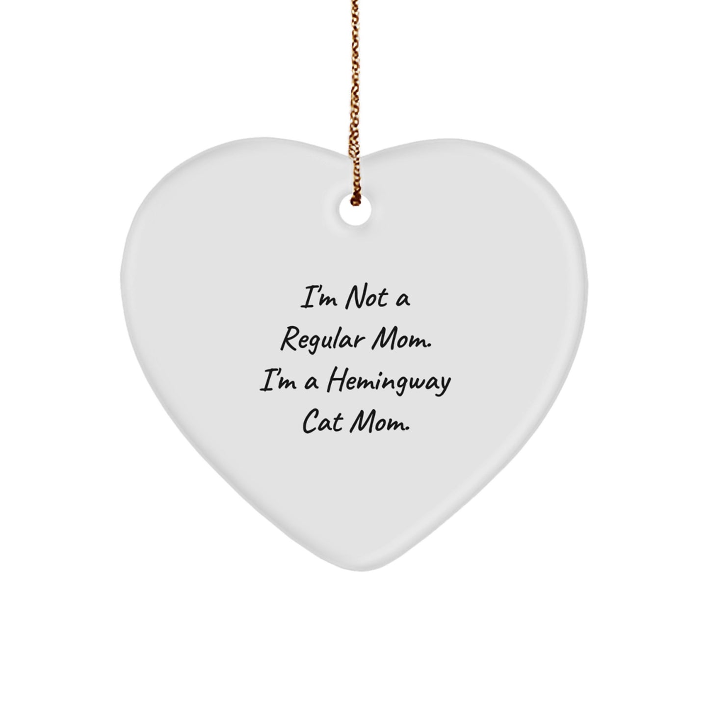 Hemingway Cat Mom Funny Gifts from Men to Friends for Christmas Unique Ornaments - Image 1