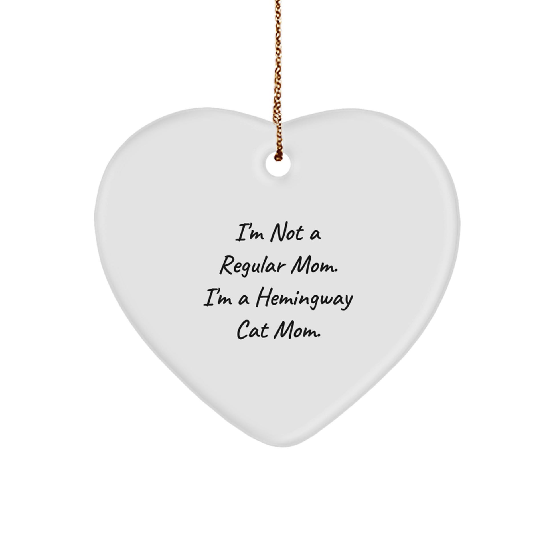 Hemingway Cat Mom Funny Gifts from Men to Friends for Christmas Unique Ornaments - Image 1