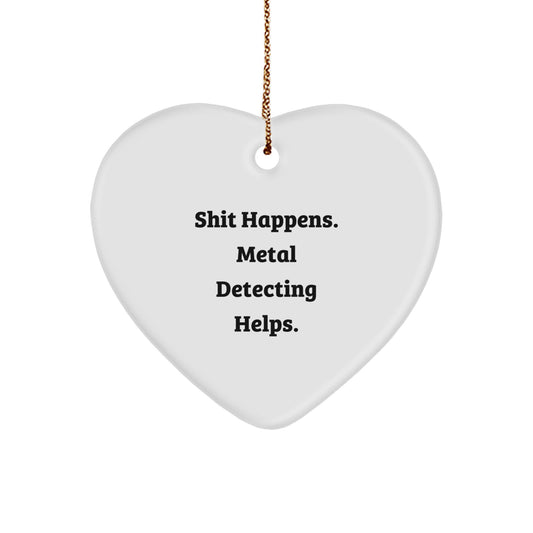 Funny Metal Detecting Christmas Unique Gifts for Friends, Metal Detecting Heart Ornament, Gifts from Family to Metal Detecting Enthusiasts - Image 1