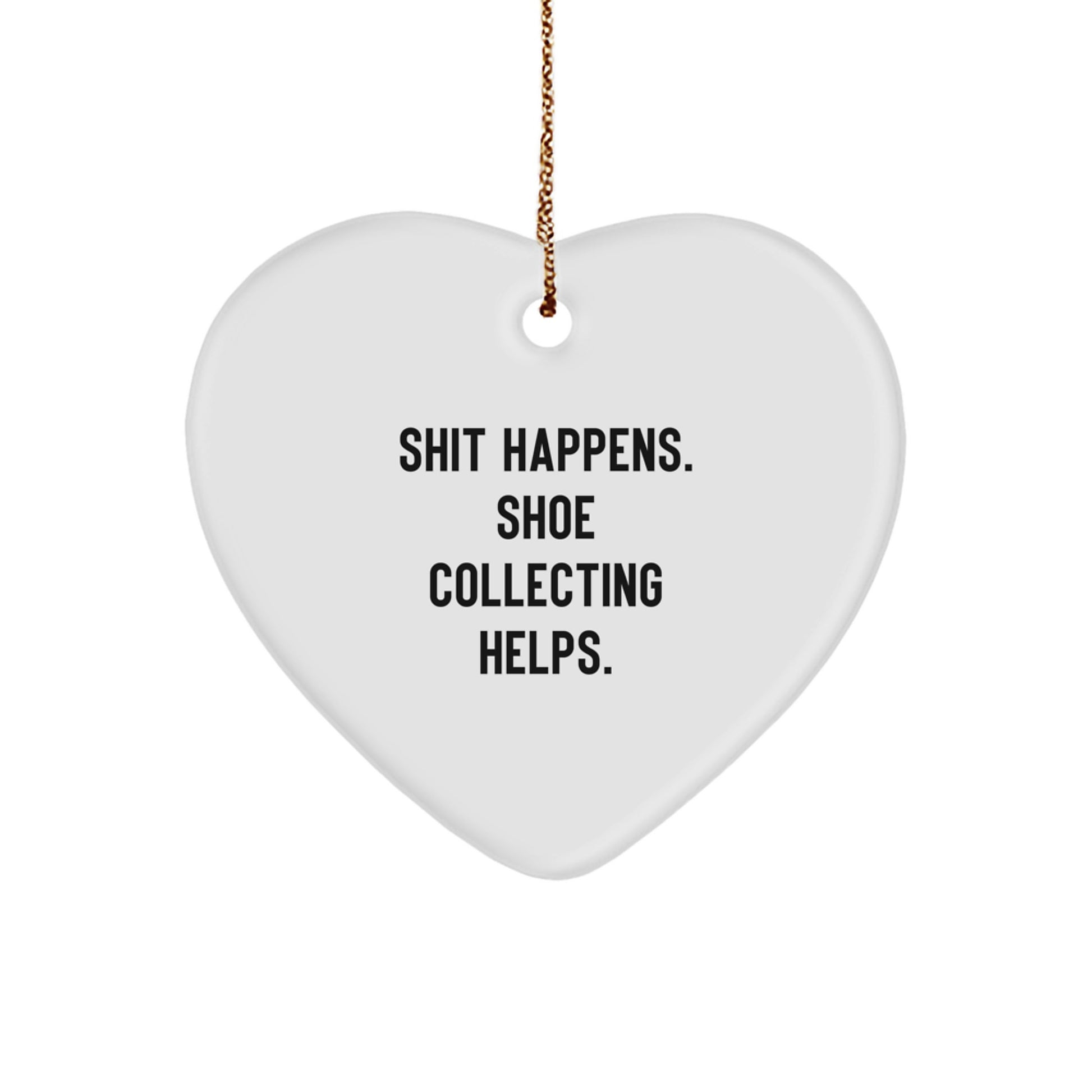 Funny Shoe Collecting Heart Ornament Gifts from Friends for Men Women Family Christmas - Image 1