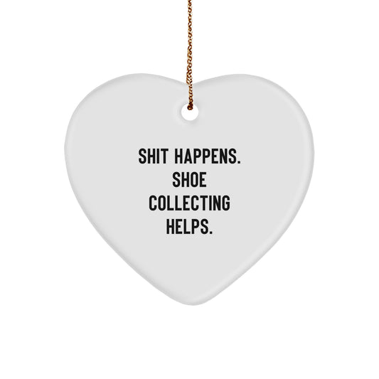 Funny Shoe Collecting Heart Ornament Gifts from Friends for Men Women Family Christmas - Image 1