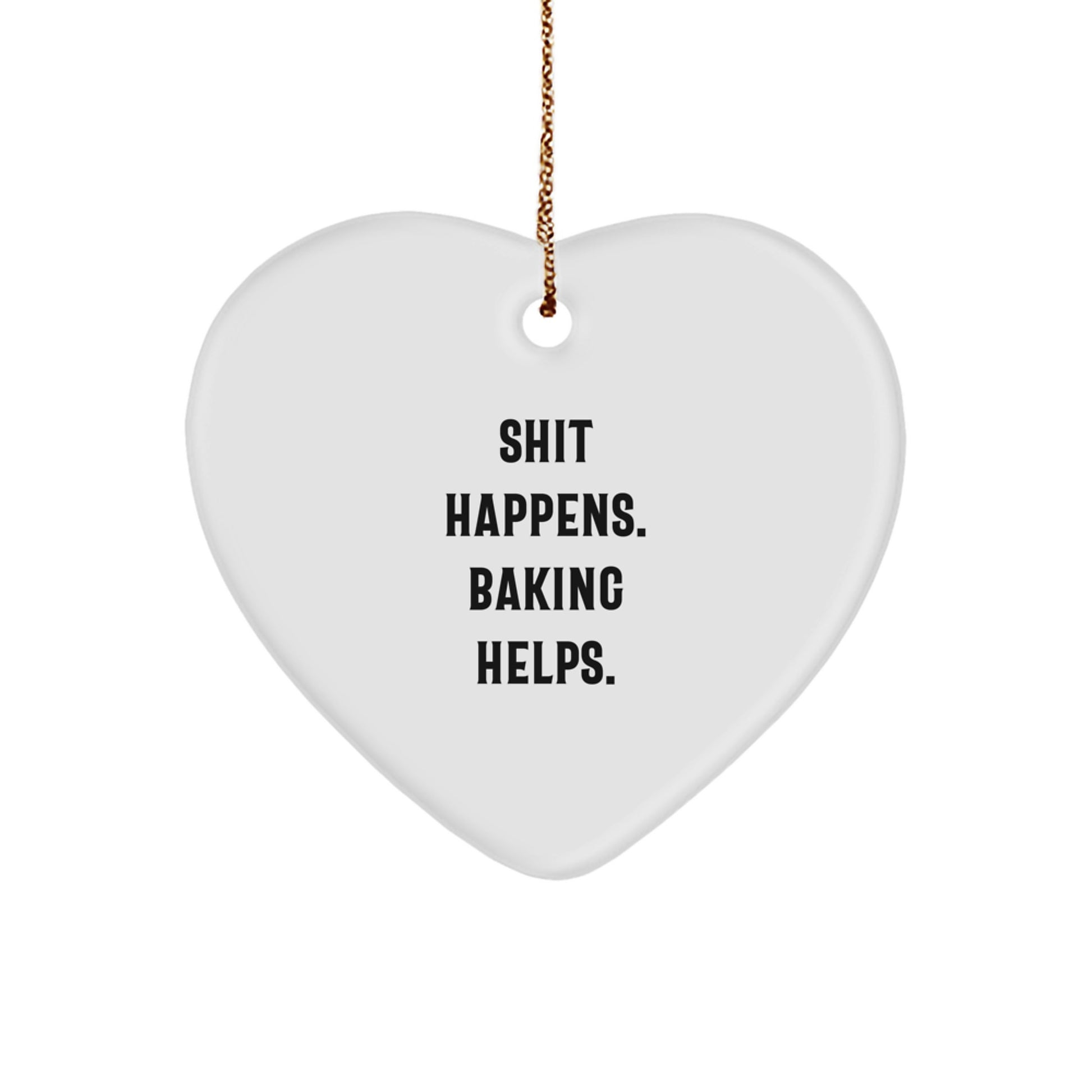 Gifts from Friends with a Heart for Baking, Funny Heart Ornament, Christmas Unique Gifts - Image 1