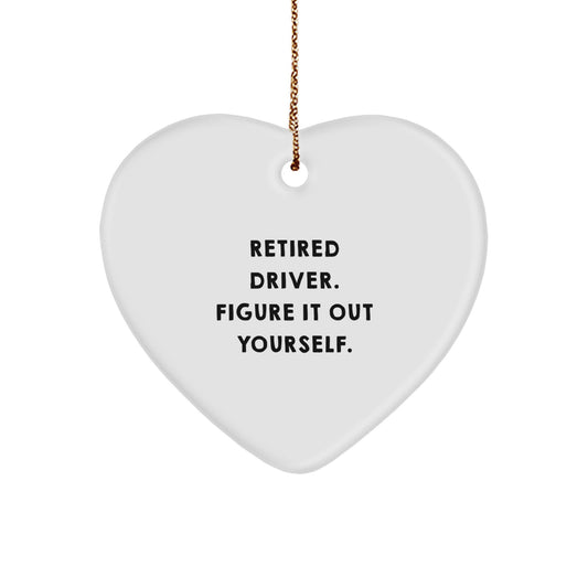 Funny Driver Gifts - 'Figure It Out Yourself' Heart Ornament for Men, Women, or Friends - Christmas Memorable Present from Family - Image 1