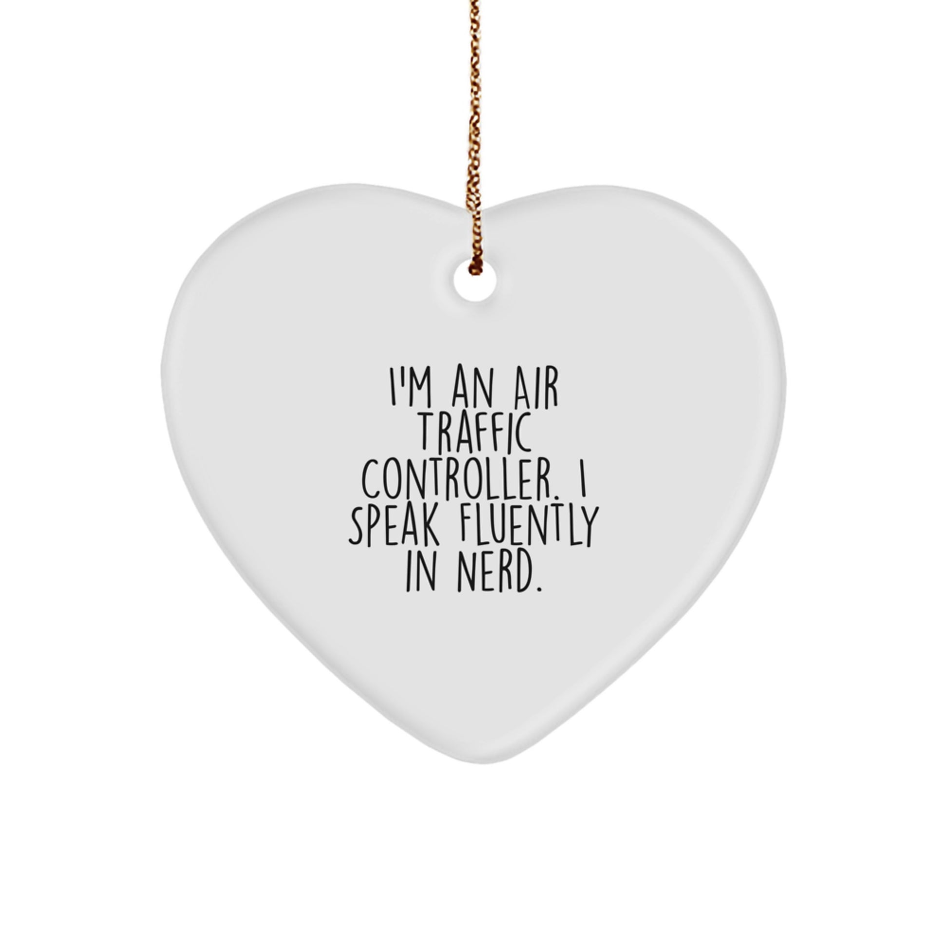 Funny Air Traffic Controller Heart Ornament Gifts from Friends to Air Traffic Controller Men for Christmas Unique Decorations - Image 1