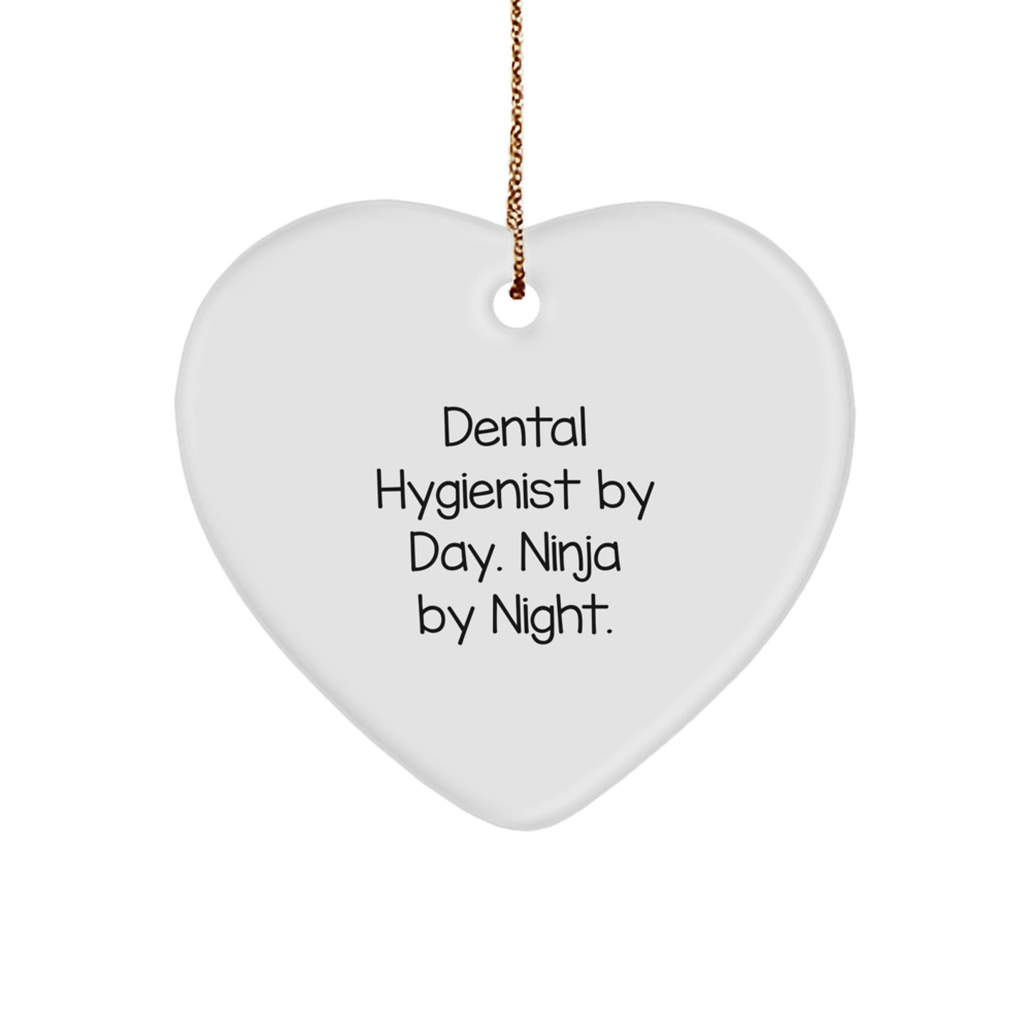 Funny Dental Hygienist Gifts from Men - Dental Hygienist By Day Heart Ornament for Christmas Unique Gifts - Gifts for Dental Hygienist by Day - Image 1