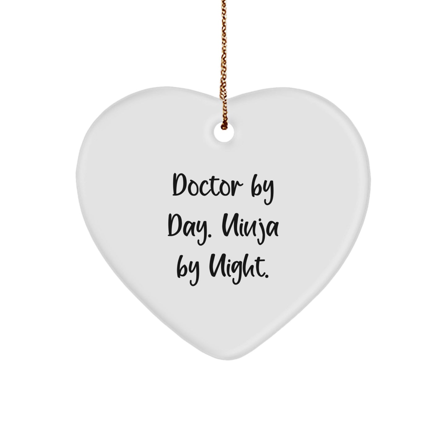 Funny Doctor Heart Ornament Gifts from Men to Doctor Friends at Christmas Unique Gifts - Image 1