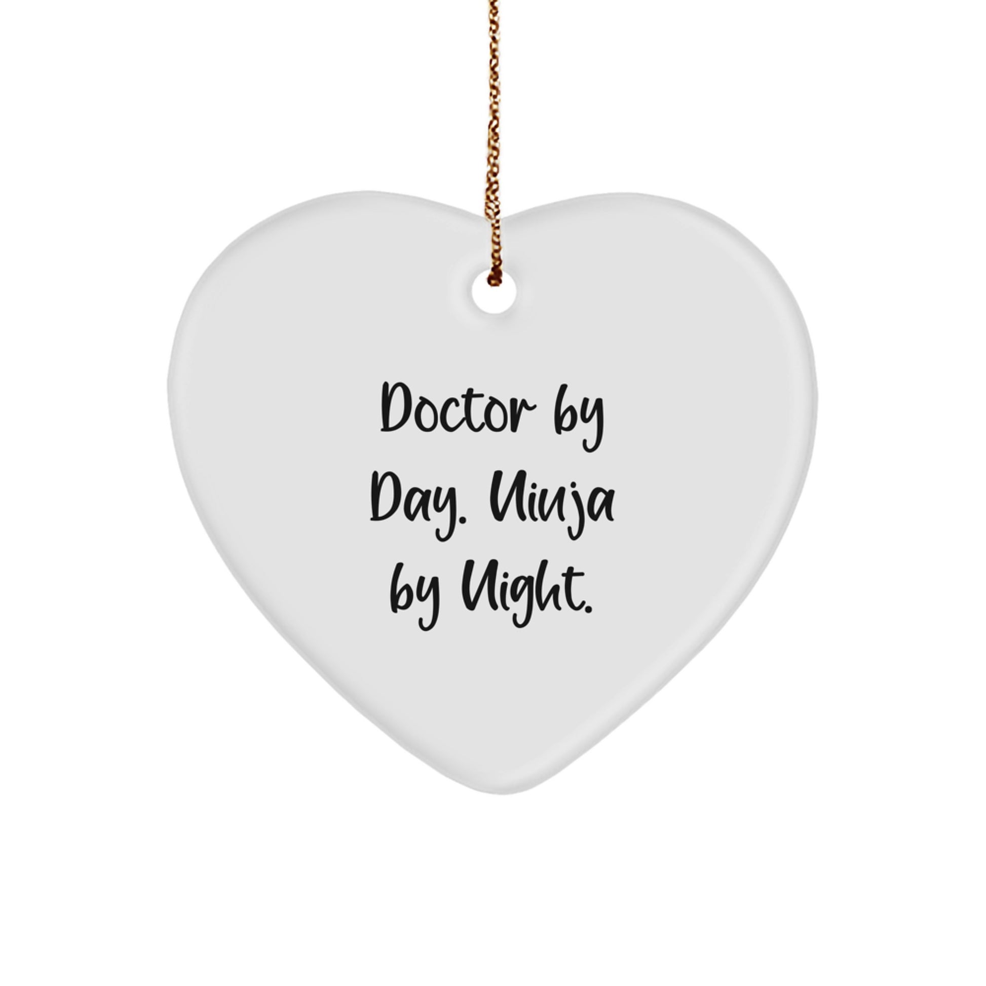 Funny Doctor Heart Ornament Gifts from Men to Doctor Friends at Christmas Unique Gifts - Image 1
