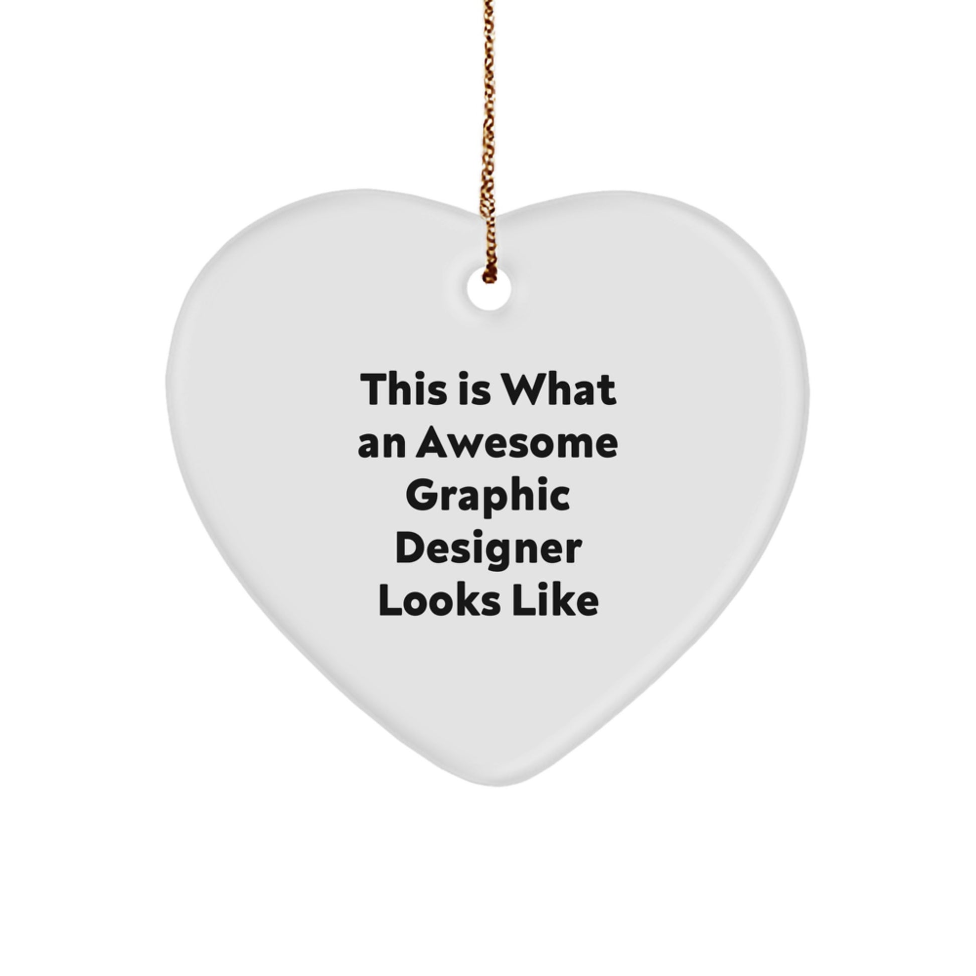 Funny Graphic Designer Heart Ornament Gifts from Friends and Family for Christmas Unique - Image 1