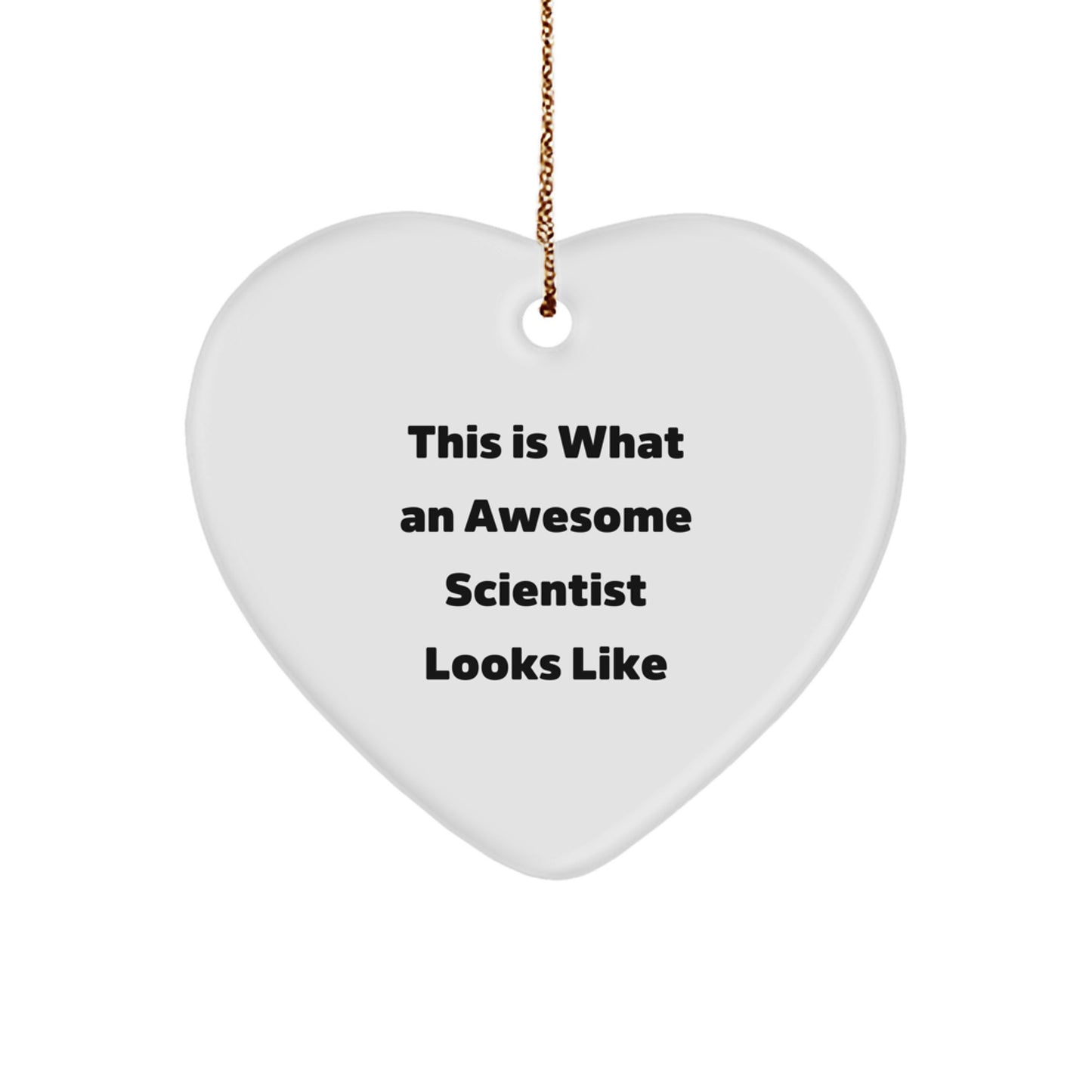 Funny Scientist Gifts from Friends to Awesome Scientist for Christmas Unique Heart Ornaments - Image 1