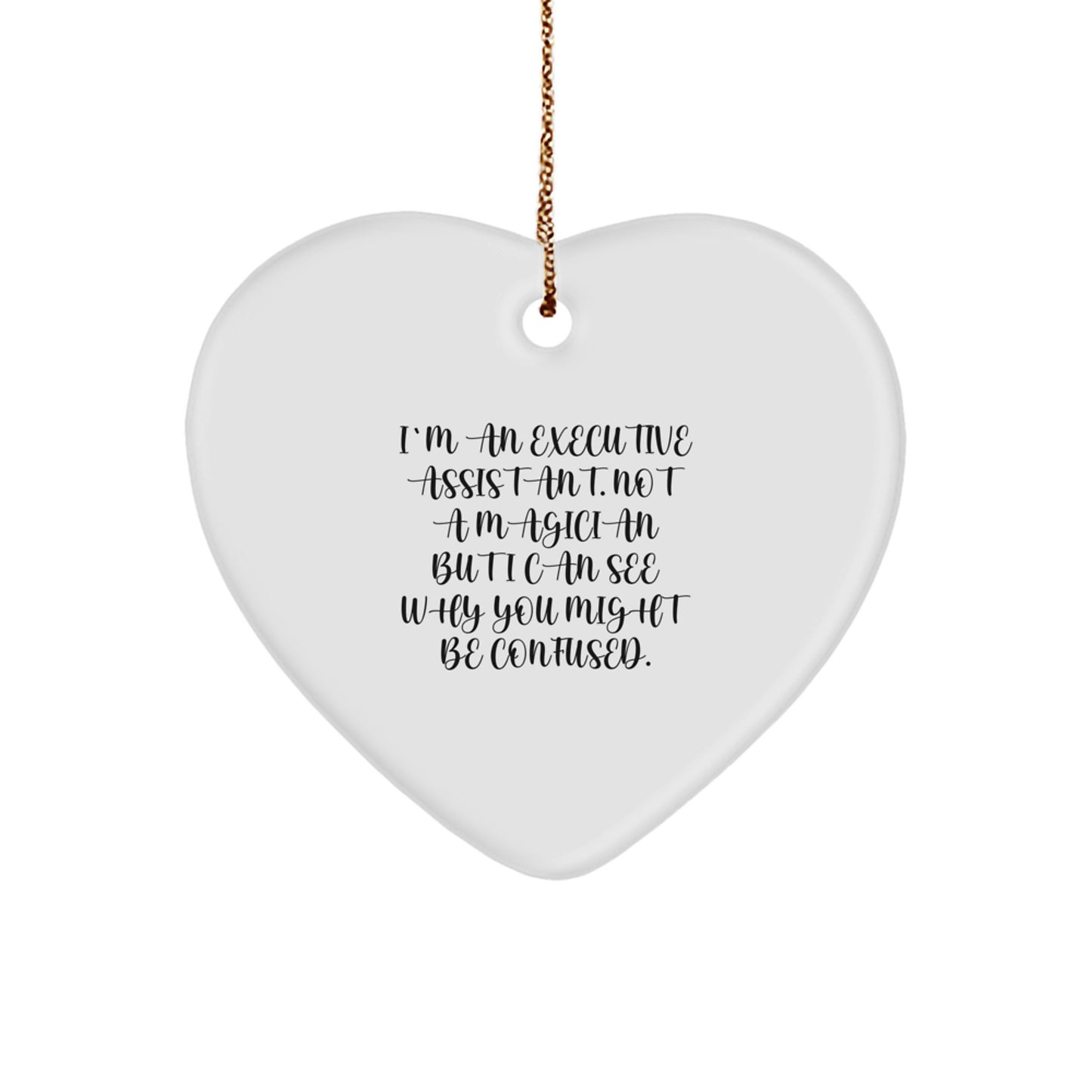 Funny Executive Assistant Christmas Unique Gifts from Friends, Heart Ornament for Men Women Coworkers Family - Image 1
