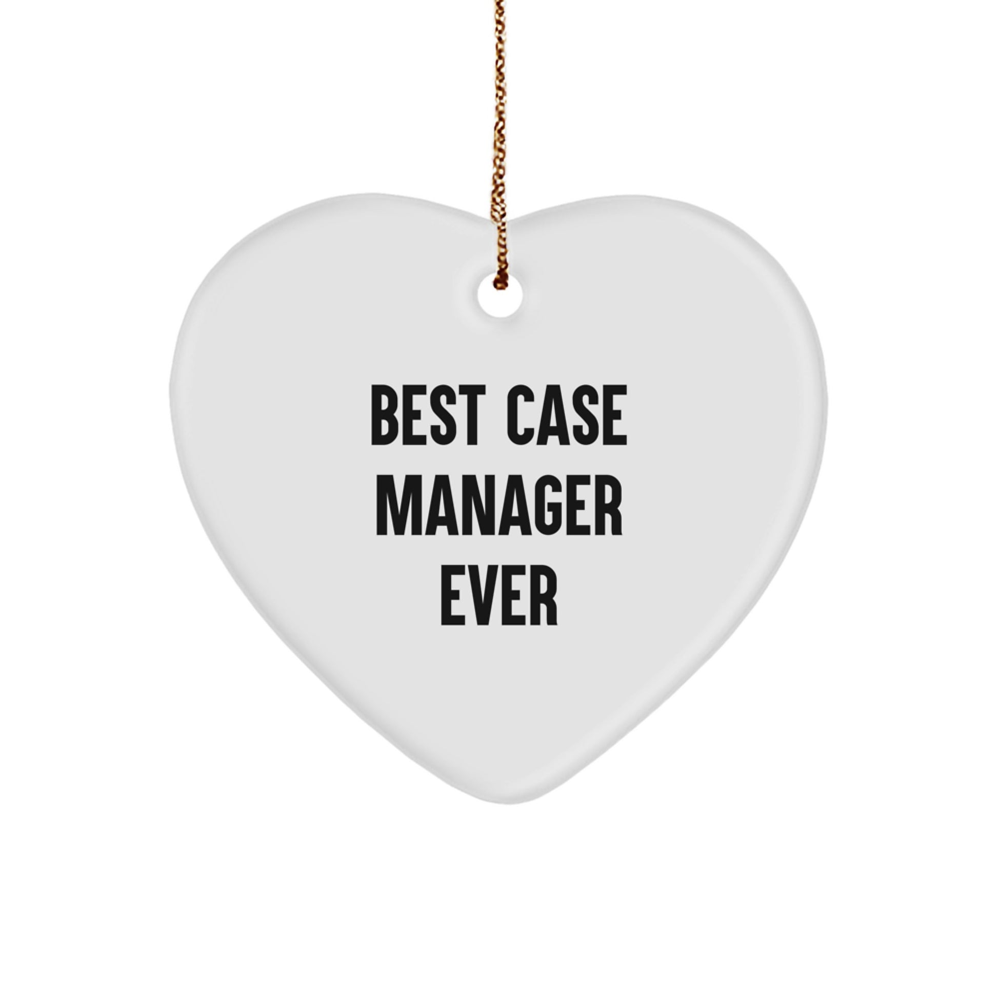Unique Case Manager Heart Ornament Gift for Men from Coworkers for Christmas - Image 1