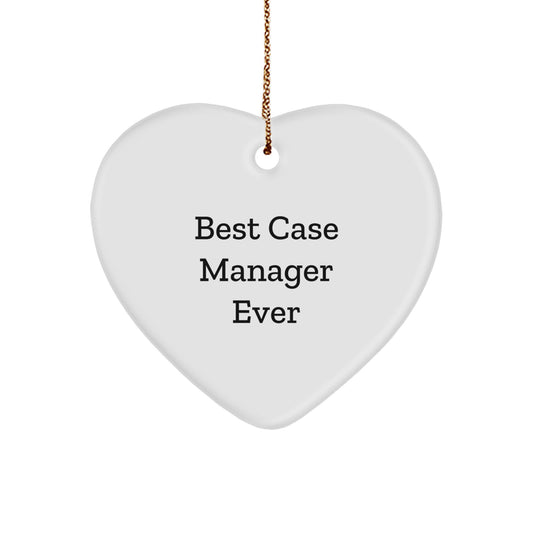 Funny Case Manager Gifts from Friends, Women, Coworkers for Case Manager - Best 'You're the Heart' Heart Ornament for Christmas Unique Gifts - Image 1