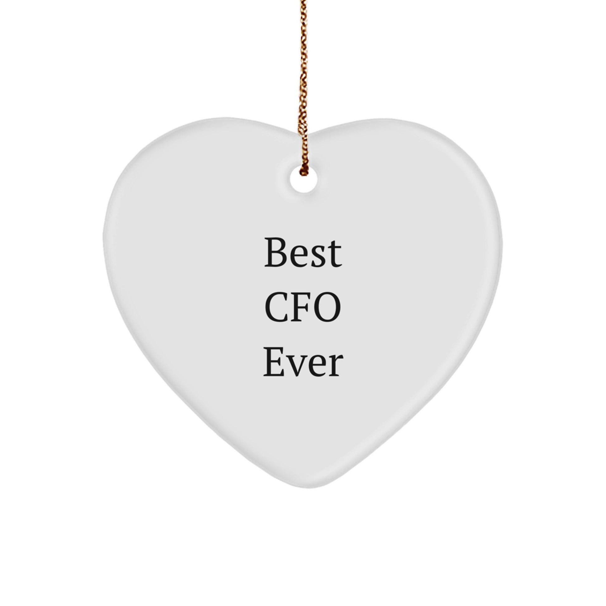 Funny CFO Gifts from Men to Women, Heart Ornament for Best CFO Ever, Christmas Unique Gifts - Image 1