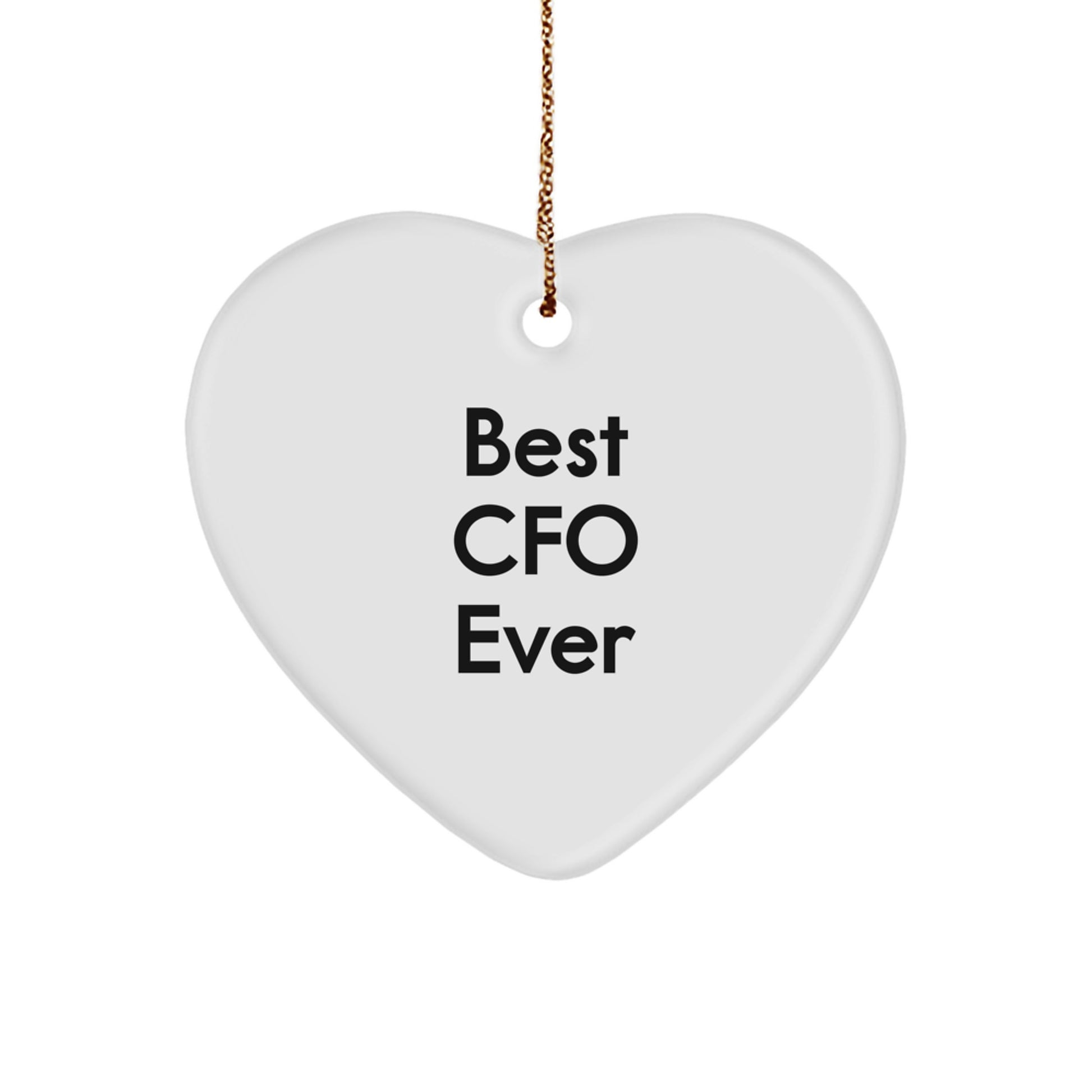 Funny CFO Heart Ornament Gifts from Friends, Family, Coworkers to Best CFO Ever, Christmas Unique Gifts for CFO Men, Women - Image 1