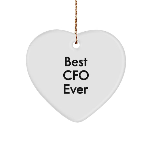 Funny CFO Heart Ornament Gifts from Friends, Family, Coworkers to Best CFO Ever, Christmas Unique Gifts for CFO Men, Women - Image 1
