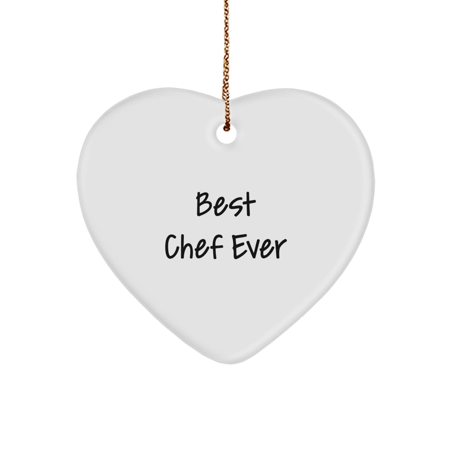 Funny Chef Heart Ornament, Gifts for the Best, Christmas Unique Gifts from Friends to Family - Image 1