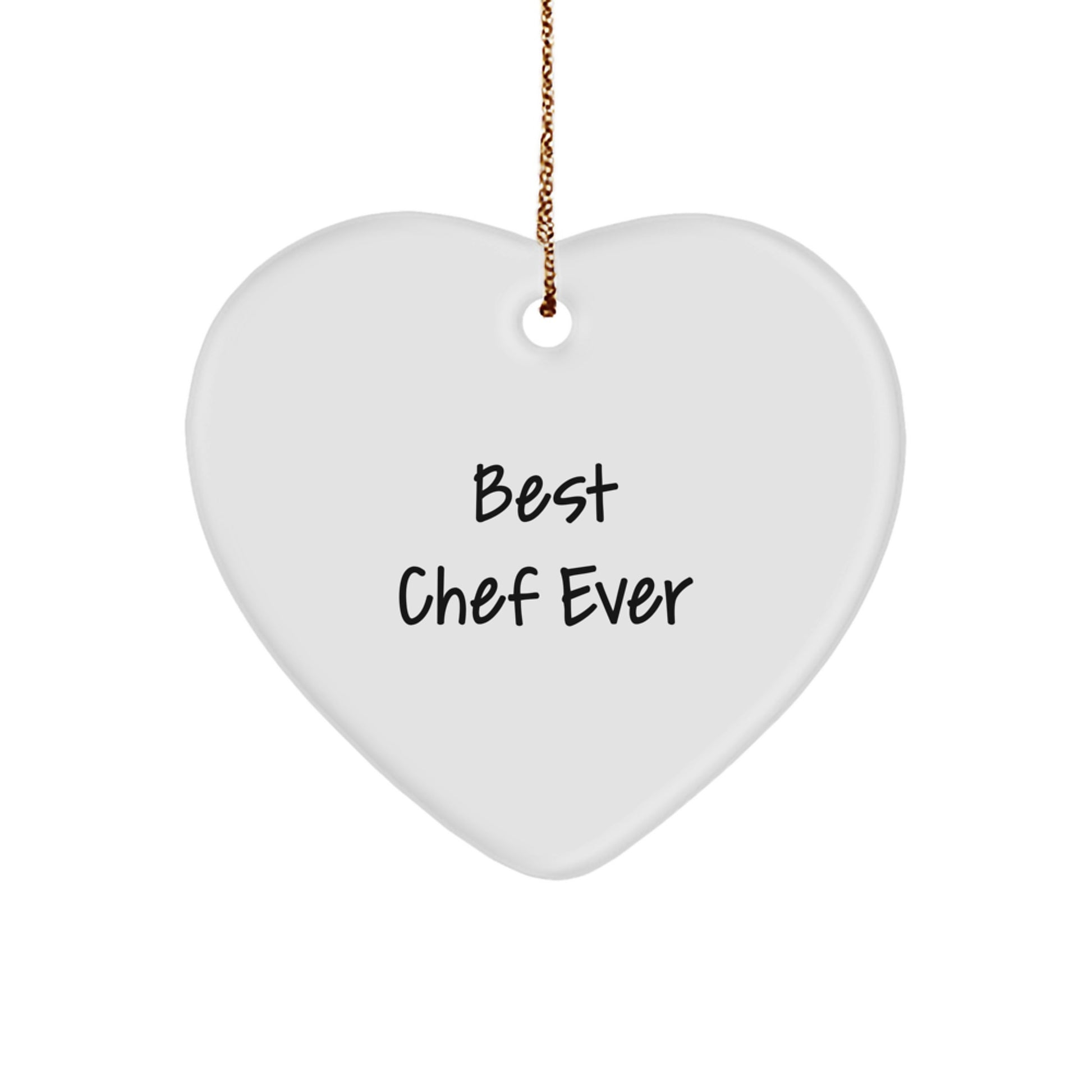 Funny Chef Heart Ornament, Gifts for the Best, Christmas Unique Gifts from Friends to Family - Image 1