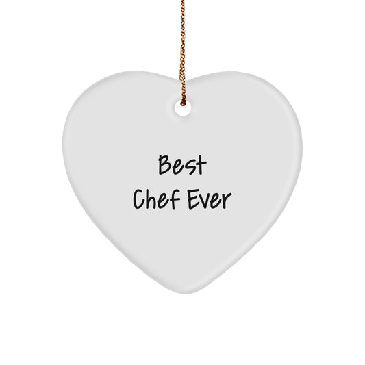 Funny Chef Heart Ornament, Gifts for the Best, Christmas Unique Gifts from Friends to Family - Image 1