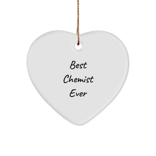 Funny Chemist Gifts from Men, Heart Ornament for Chemist Women, Best Chemist Ever Christmas Unique Gifts - Image 1