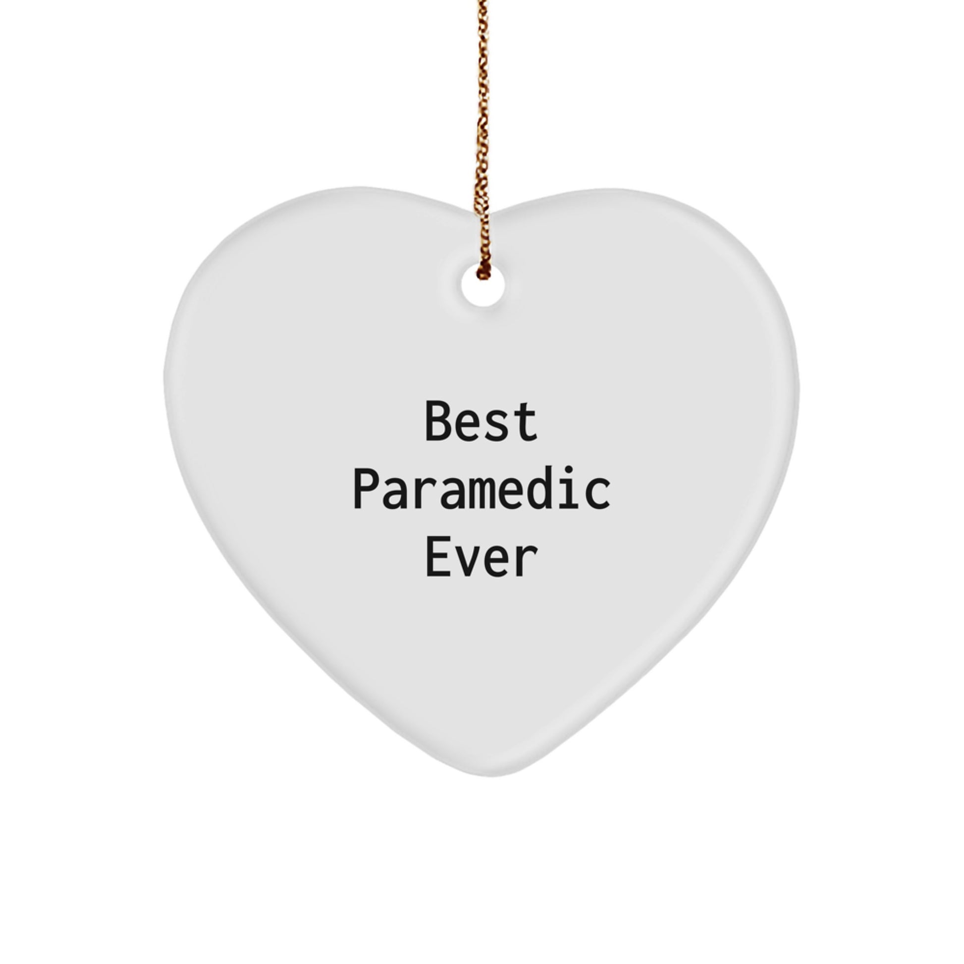 Funny Rescue Worker Gifts for Men, Christmas Unique Rescue Worker Heart Ornament for Rescue Worker, Best Rescue Worker Ever Quote - Image 1