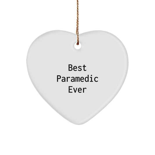 Funny Rescue Worker Gifts for Men, Christmas Unique Rescue Worker Heart Ornament for Rescue Worker, Best Rescue Worker Ever Quote - Image 1