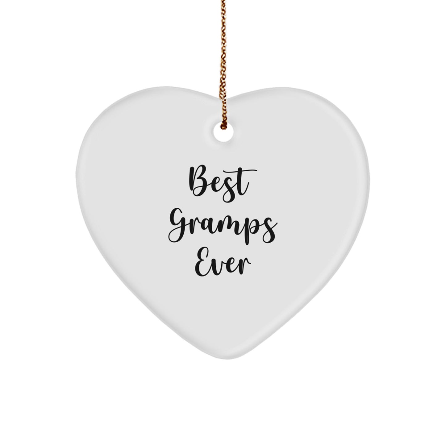 Funny Gramps Gifts from Men, Heart Ornament for Gramps Best Ever, Christmas Unique Gifts - Image 1