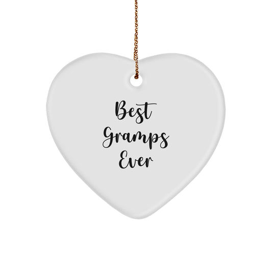 Funny Gramps Gifts from Men, Heart Ornament for Gramps Best Ever, Christmas Unique Gifts - Image 1