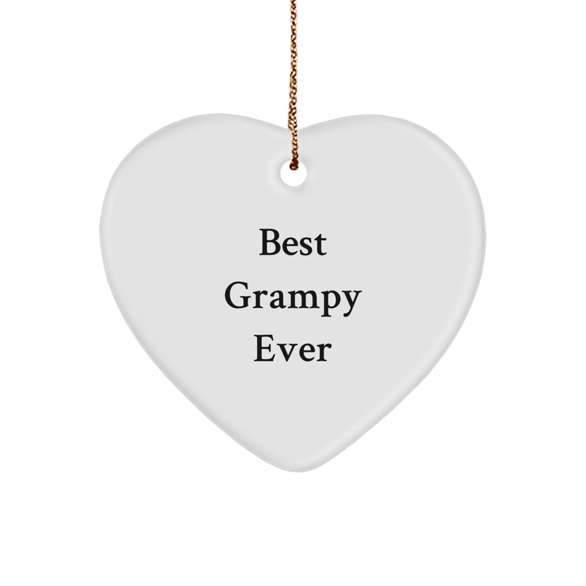 Funny Grampy Heart Ornament Gifts from Family, Christmas Unique Gifts for Grampy, Best Grampy Ever - Image 1