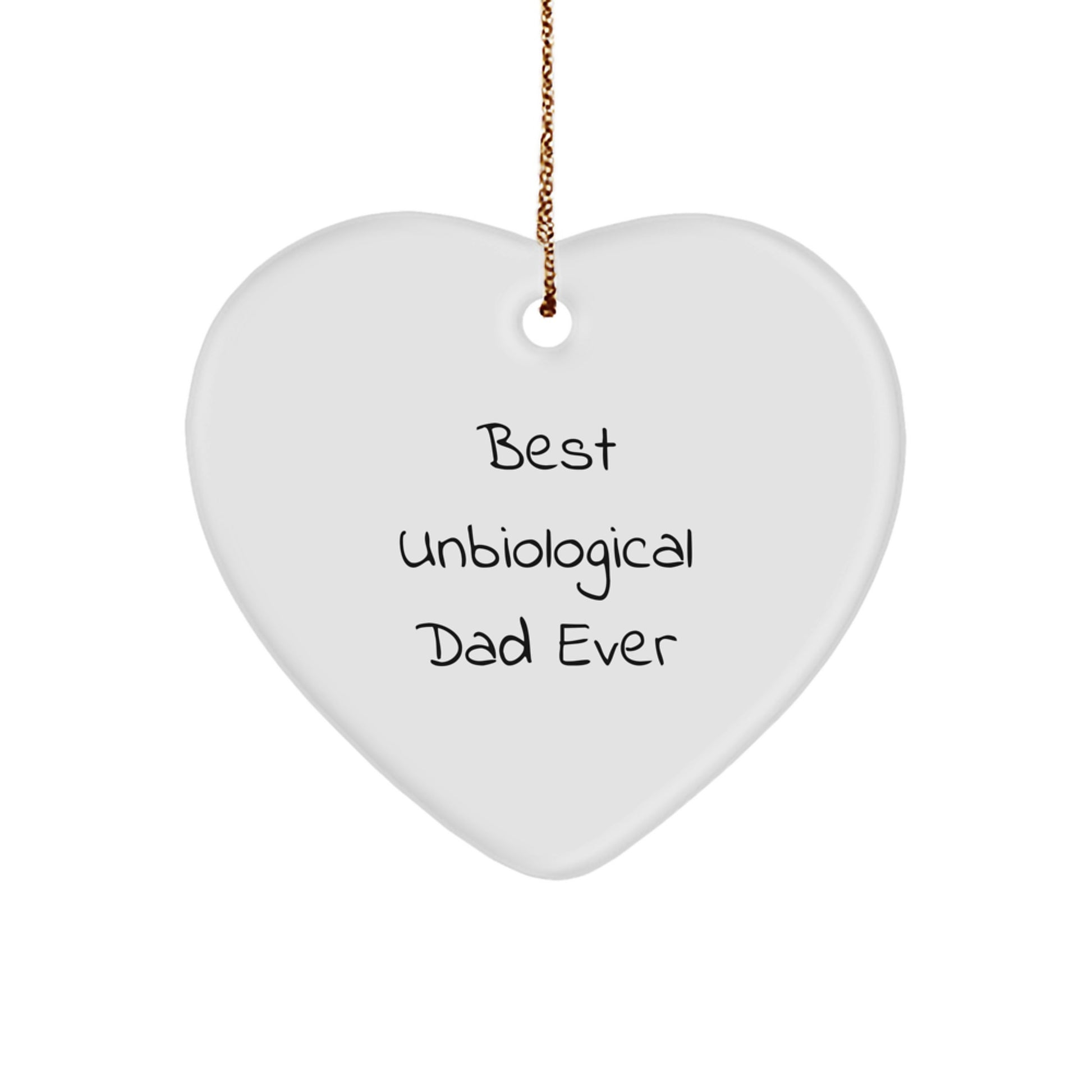 Funny Heart Ornament Gifts for Unbiological Dad from Family Members on Christmas Unique Gifts - Image 1