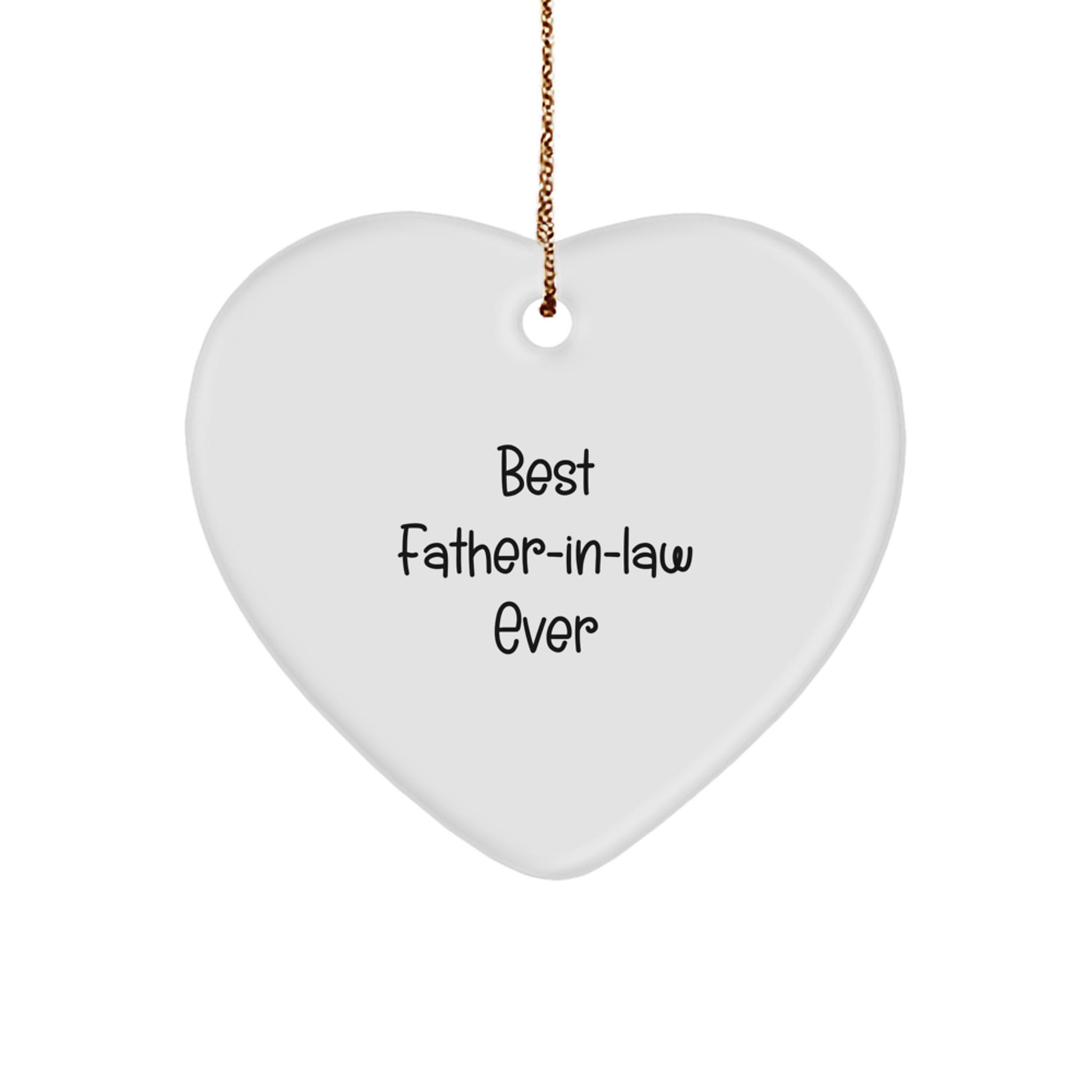 Funny Father-in-law Gifts from Family, Heart Ornament Best 'Best Father-in-law Ever' Quote for Christmas Unique Gifts for Father-in-law - Image 1
