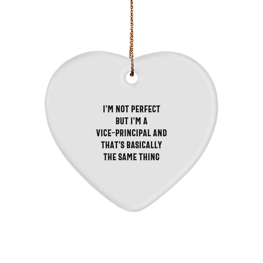 Funny Vice-principal Gifts from Friends, Heart Ornament for Vice-principal, Christmas Unique Gifts for Vice-principal - Image 1
