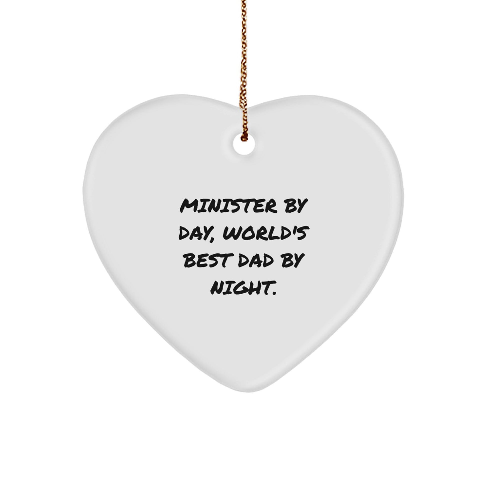 Funny Minister Heart Ornament Gifts from Men to Friends for Christmas Unique Ministries - Image 1