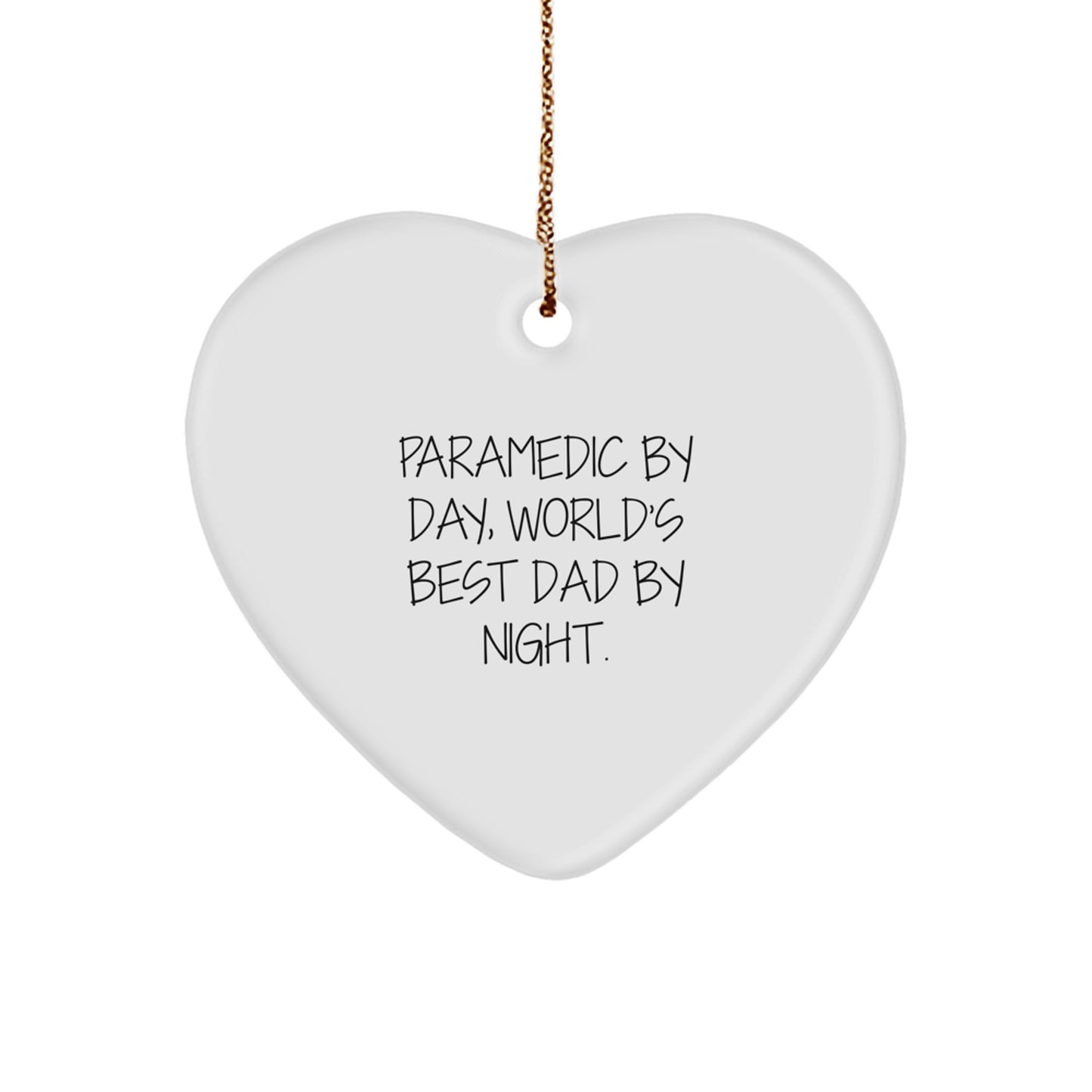 Funny Rescue Worker Gifts by Day, Heart Ornament by Night - Rescue Worker Christmas Unique Gifts from Friends, Rescue Worker Christmas Unique Gifts for Men, Rescue Worker Christmas Unique Gifts Ideas - Image 1