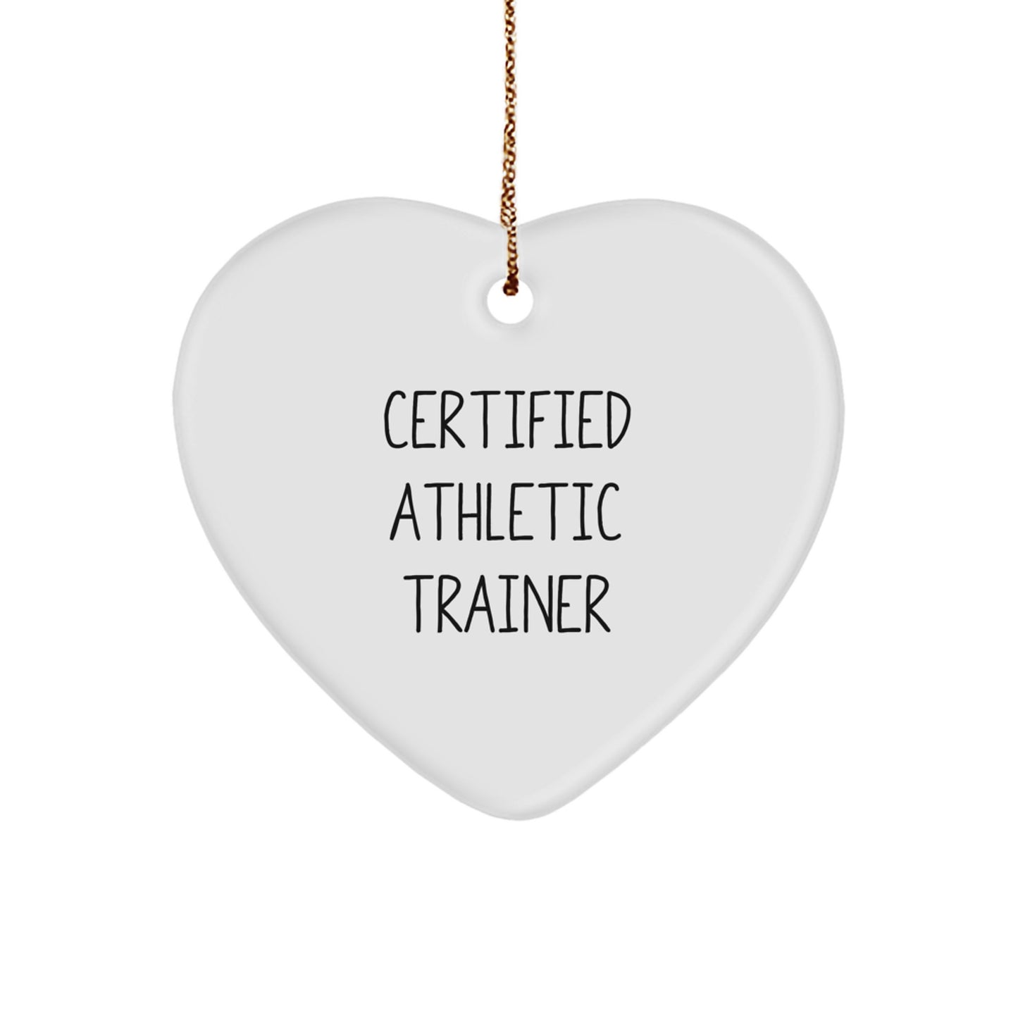 Funny Athletic Trainer Gifts from Men - Heart Ornament for Athletic Trainer Christmas Unique Gifts - Image 1