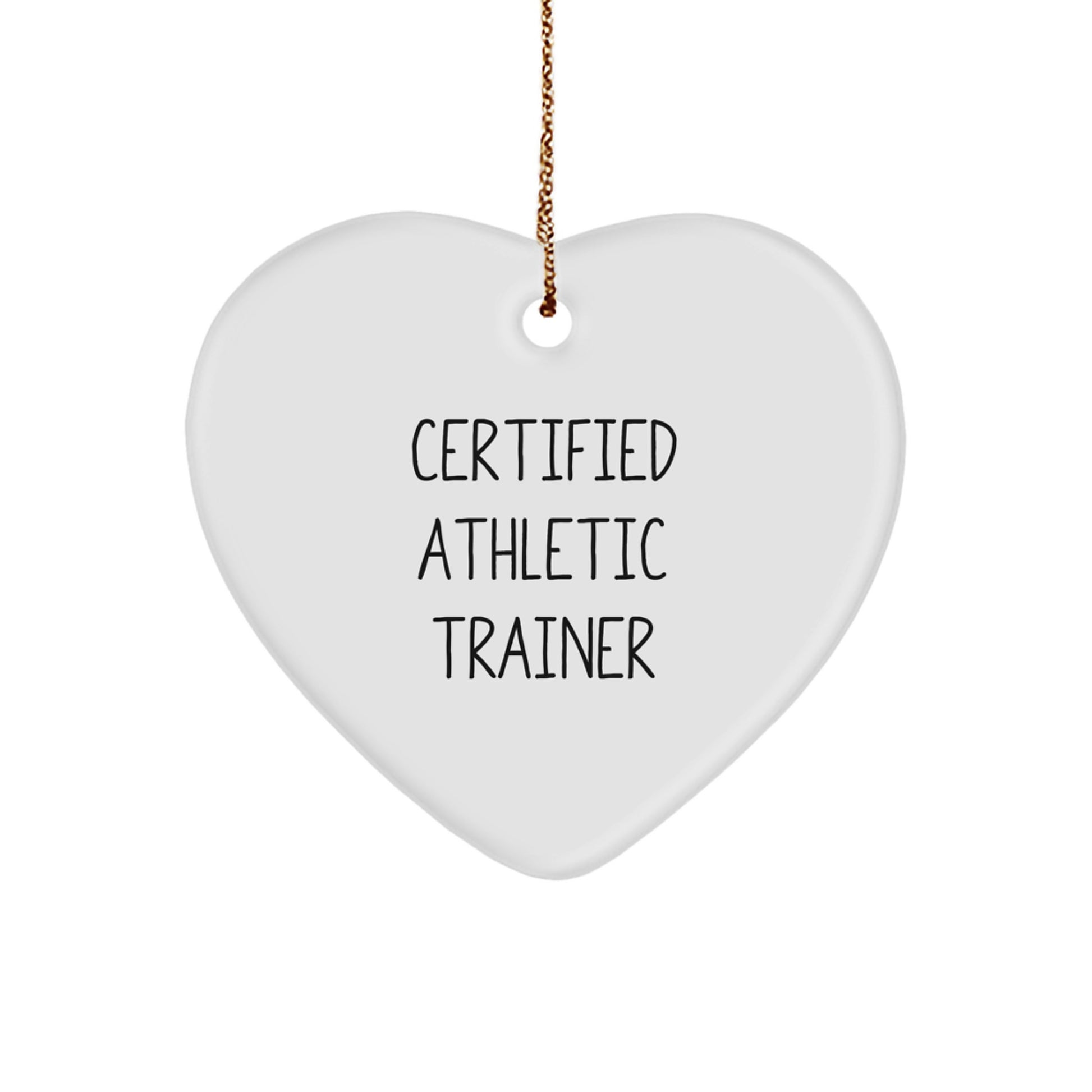 Funny Athletic Trainer Gifts from Men - Heart Ornament for Athletic Trainer Christmas Unique Gifts - Image 1