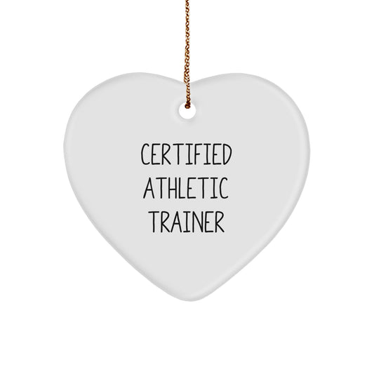 Funny Athletic Trainer Gifts from Men - Heart Ornament for Athletic Trainer Christmas Unique Gifts - Image 1
