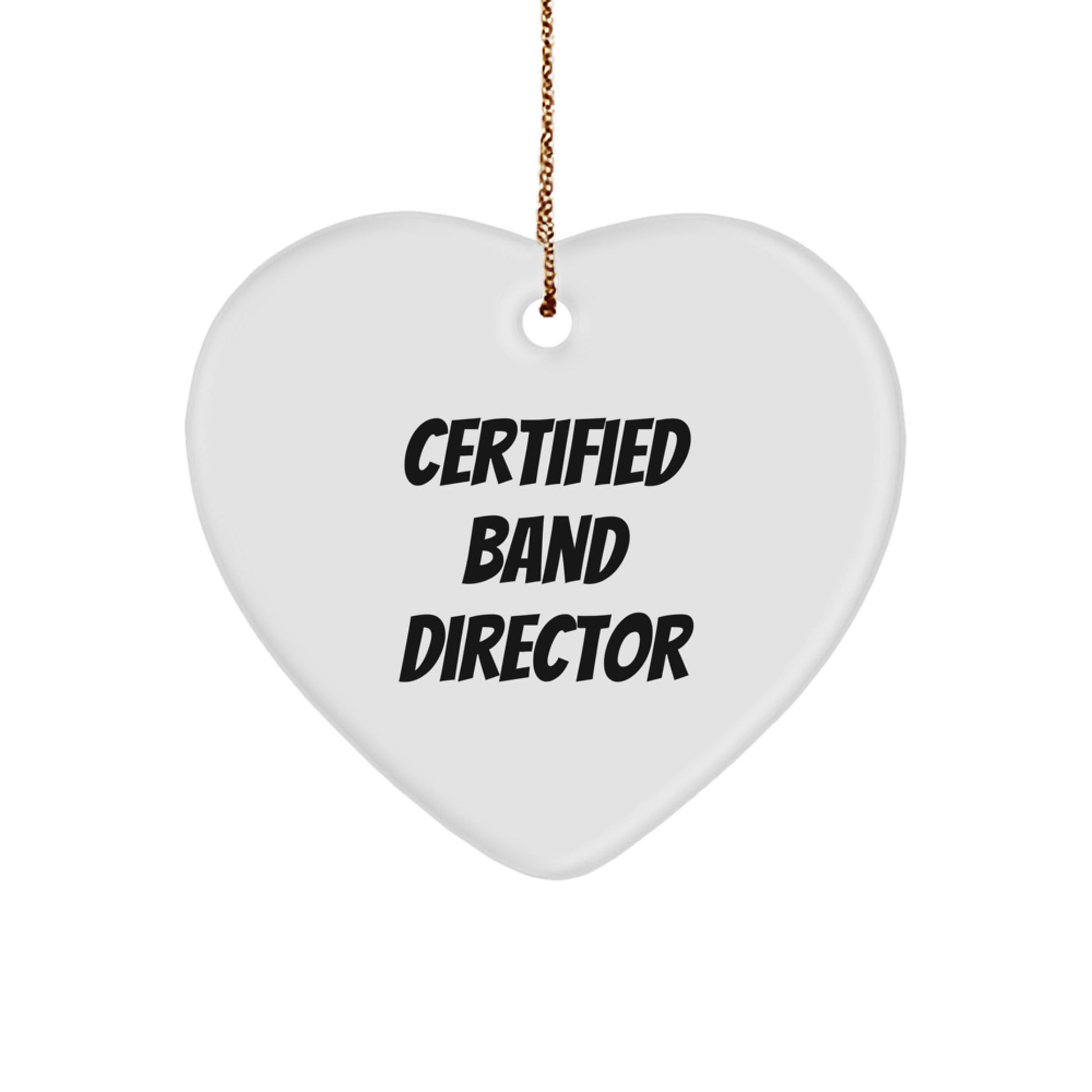 Funny 'Music to My Heart' Band Director Gifts from Friends to Family for Christmas Unique Decorations - Image 1