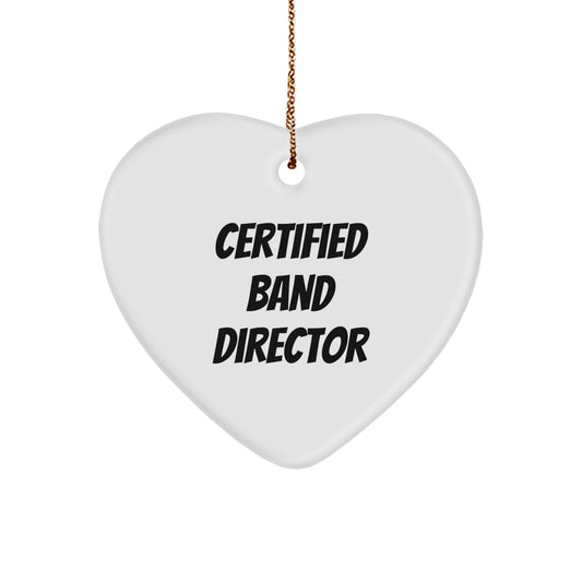 Funny 'Music to My Heart' Band Director Gifts from Friends to Family for Christmas Unique Decorations - Image 1
