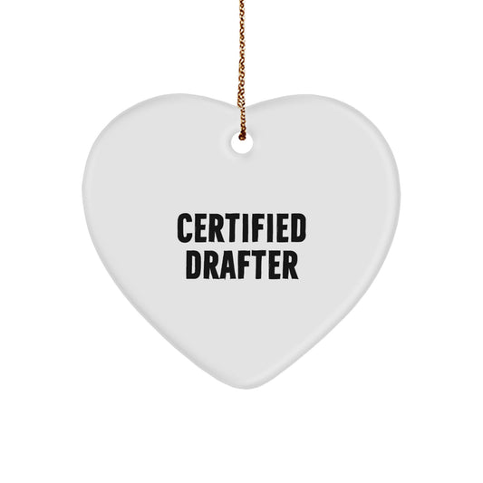 Funny Certified Drafter Heart Ornament Gifts from Family to Friends, 'You're a-maze-ing!' for Christmas - Image 1