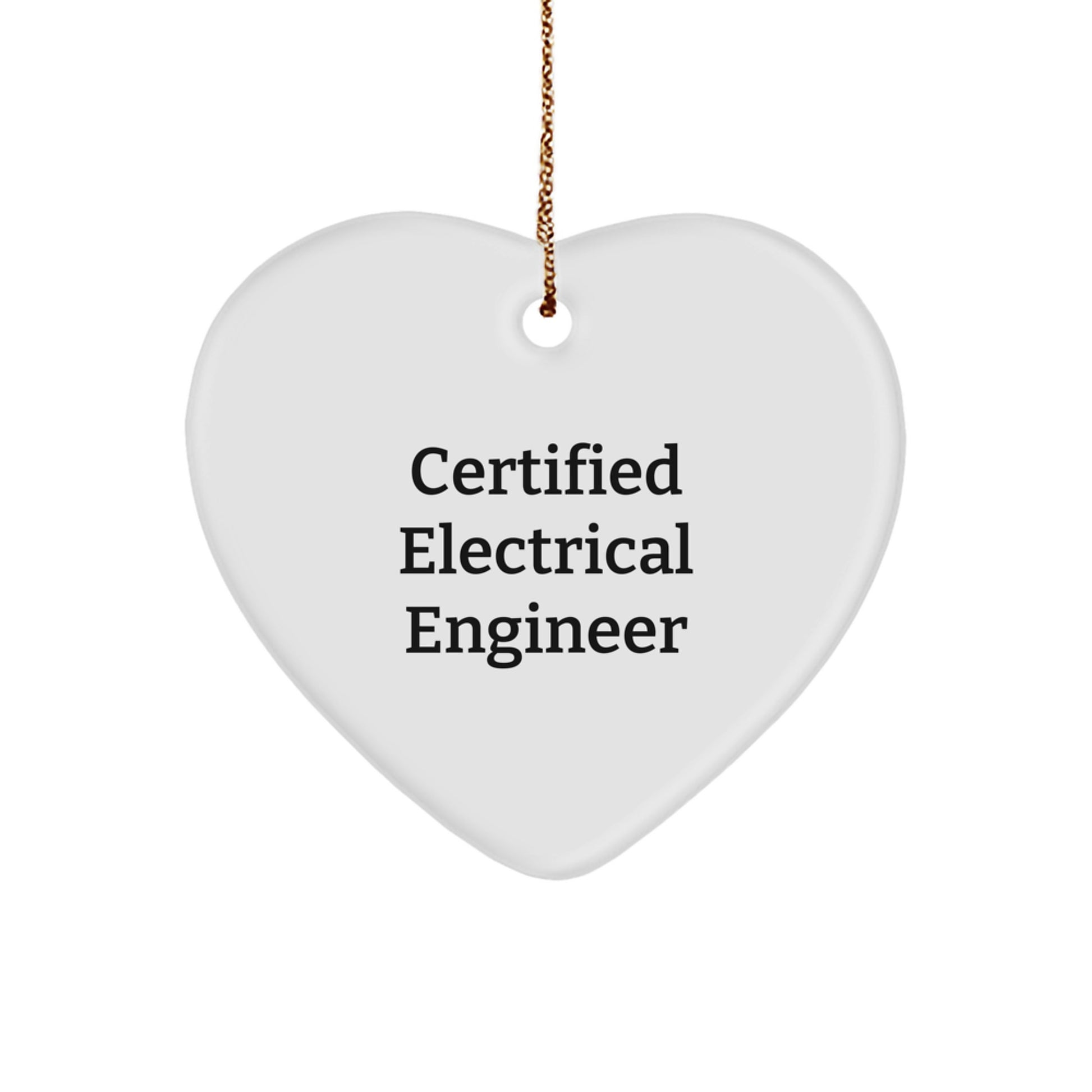 Funny Electrical Engineer Gifts from Men to Electrical Engineer Friends, Heart Ornament for Christmas Unique Gifts - Image 1