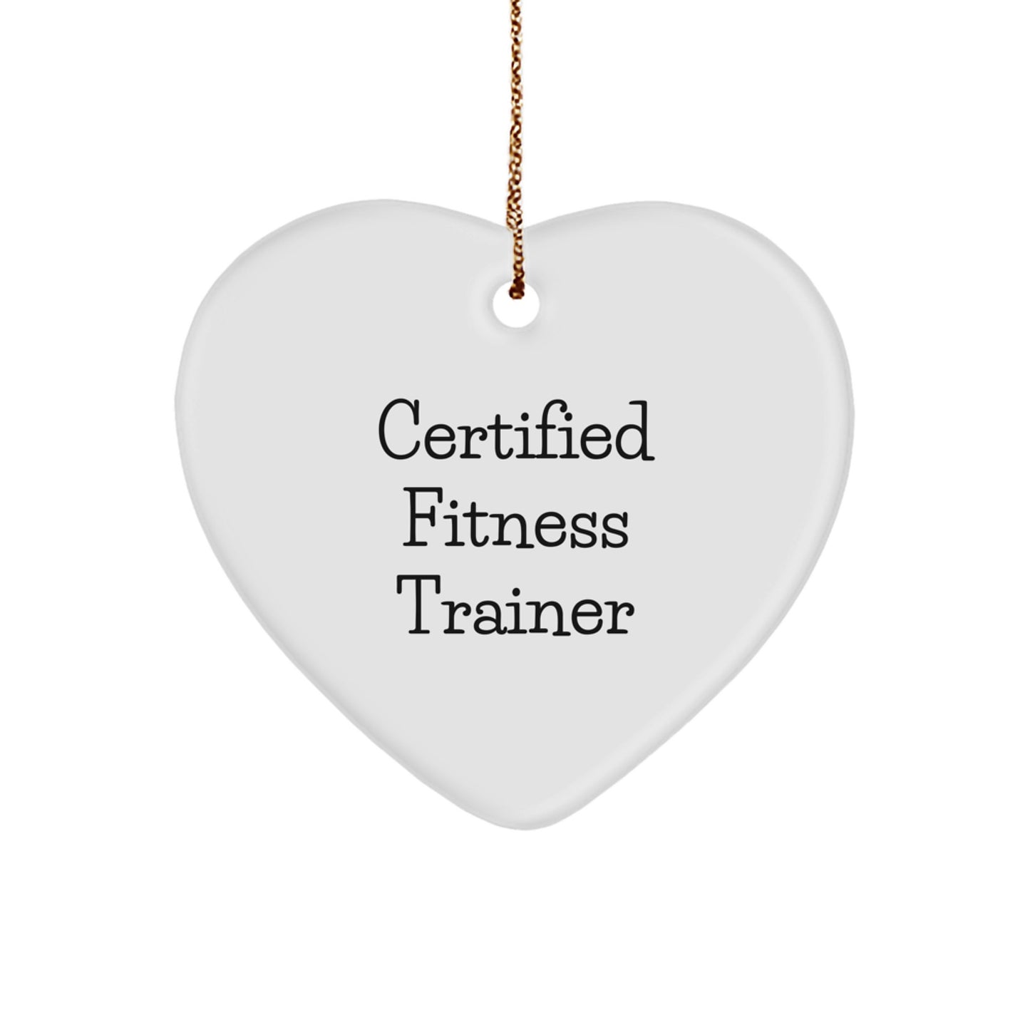 Funny Fitness Trainer Gifts from Friends for Christmas - Inspirational Heart Ornament for Men or Women - Image 1