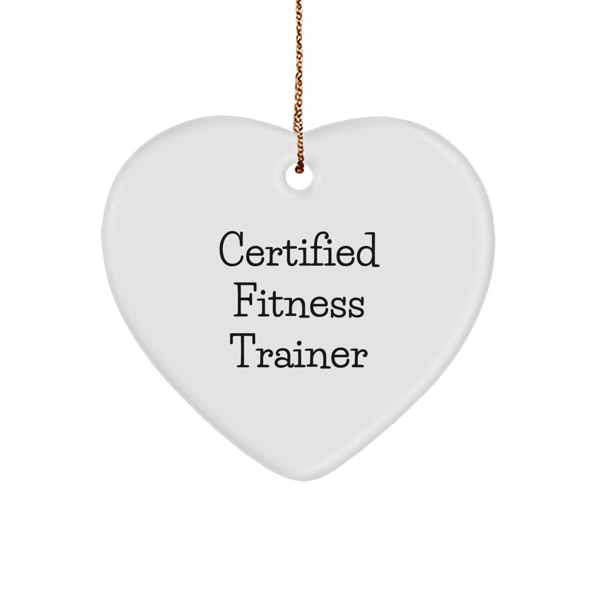 Funny Fitness Trainer Gifts from Friends for Christmas - Inspirational Heart Ornament for Men or Women - Image 1