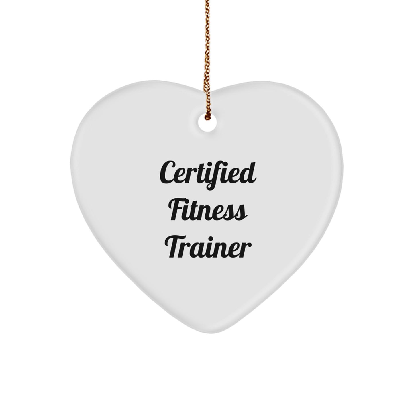 Fitness Trainer Gifts, Funny Heart Ornament for Men, Gifts from Friends, Gifts for Fitness Trainers, Certified Trainer Christmas Ornament - Image 1