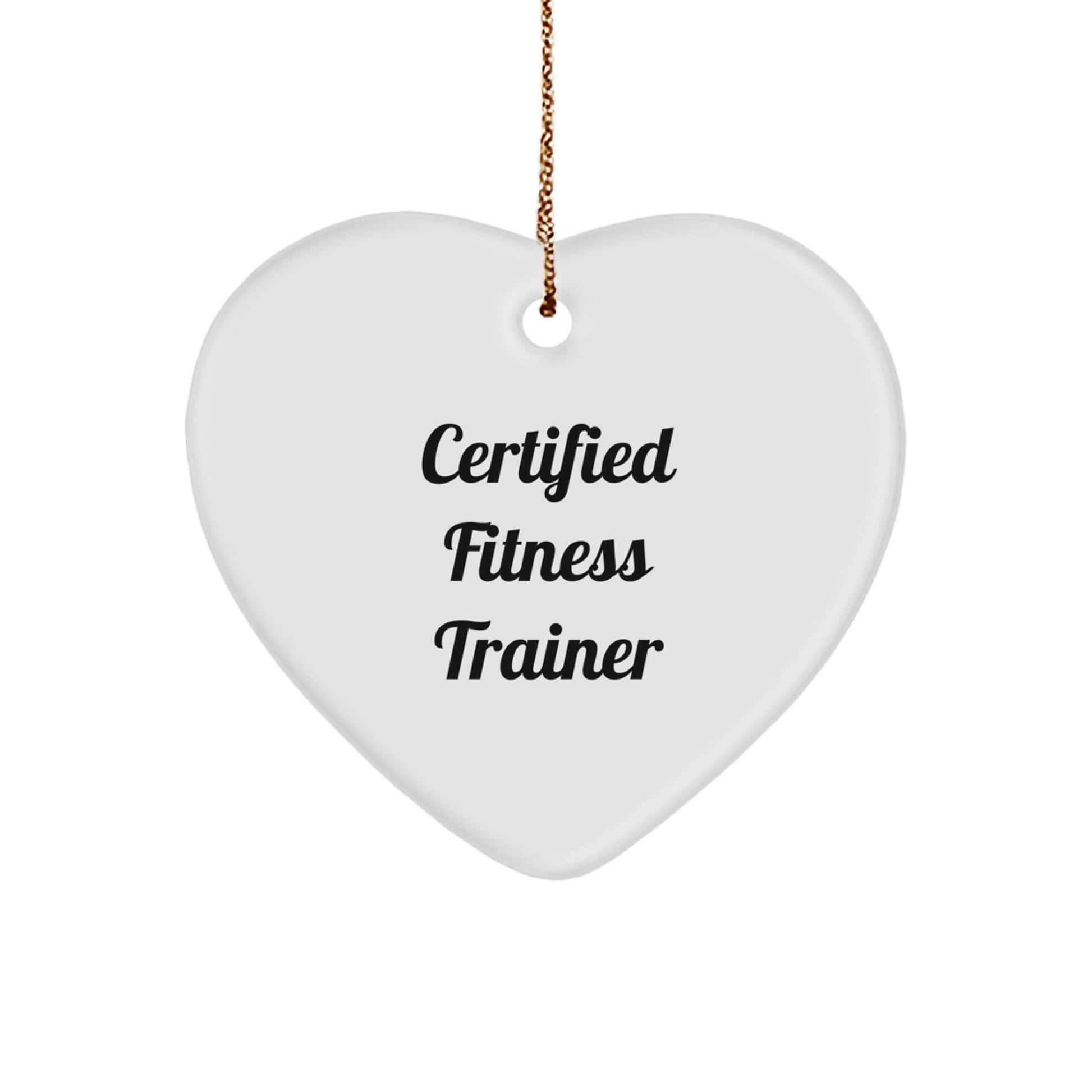 Fitness Trainer Gifts, Funny Heart Ornament for Men, Gifts from Friends, Gifts for Fitness Trainers, Certified Trainer Christmas Ornament - Image 1