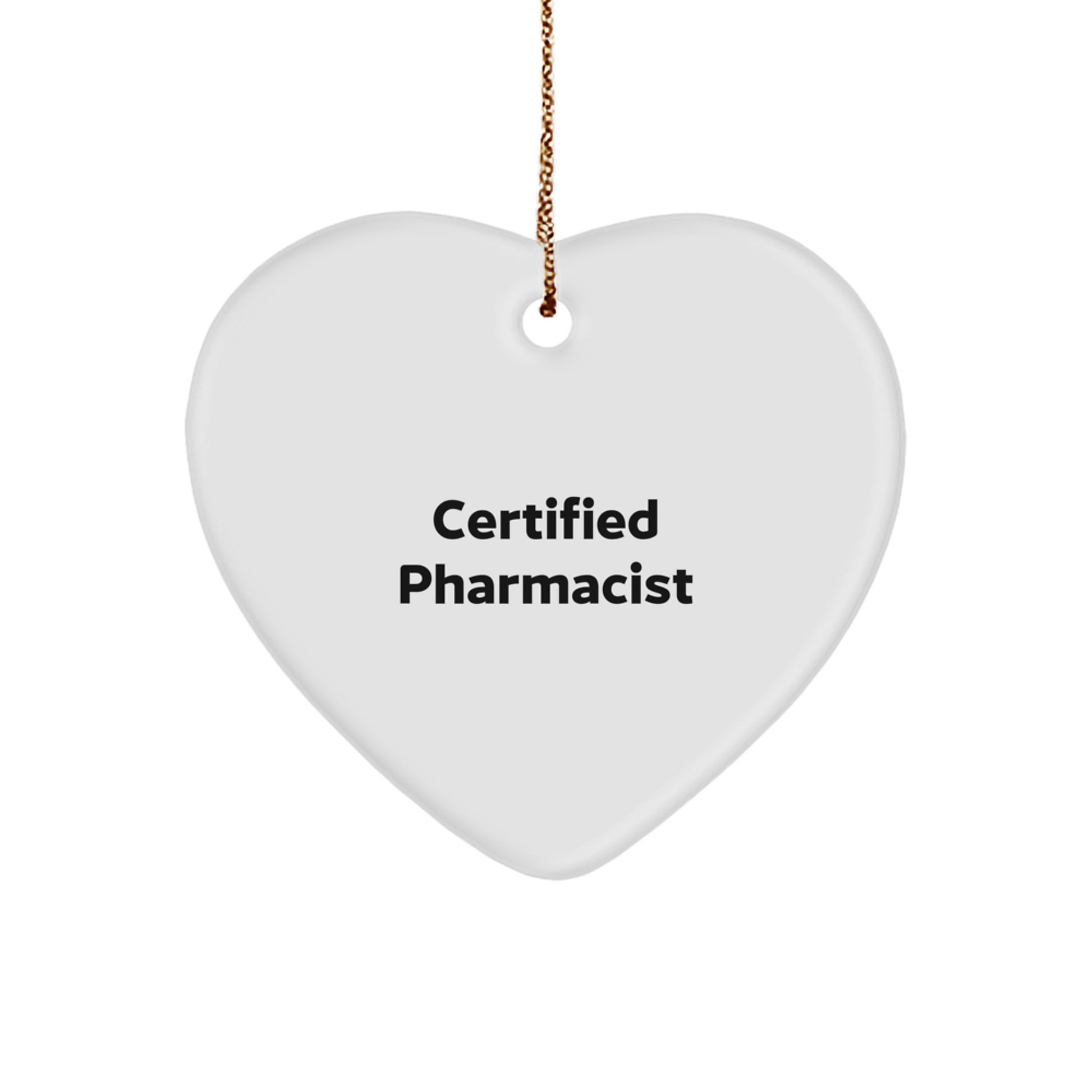 Funny Pharmacist Gifts from Men, Christmas Unique Gifts for Pharmacist, Heart Ornament Quote 'I'm a Pharmacist, Not a Miracle Worker' - Image 1